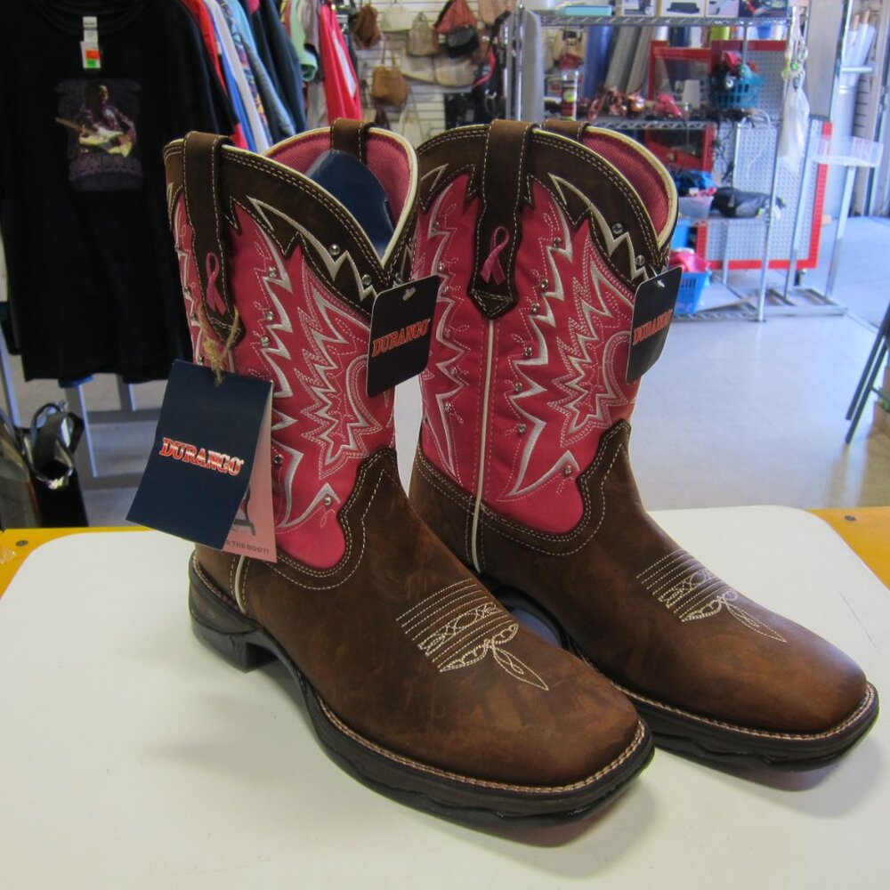 Durango Lady Rebel Women's 9.5 Pink/Brown Western Boots -NEW with Tags